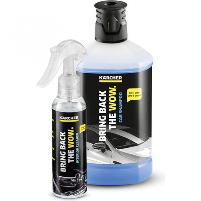 Автомобильный шампунь KARCHER «3 в 1» 1 л + KARCHER SAMPLE RM 651 для чистки салона 6.296-169 Автомобильный шампунь KARCHER «3 в 1» 1 л + KARCHER SAMPLE RM 651 для чистки салона 6.296-169