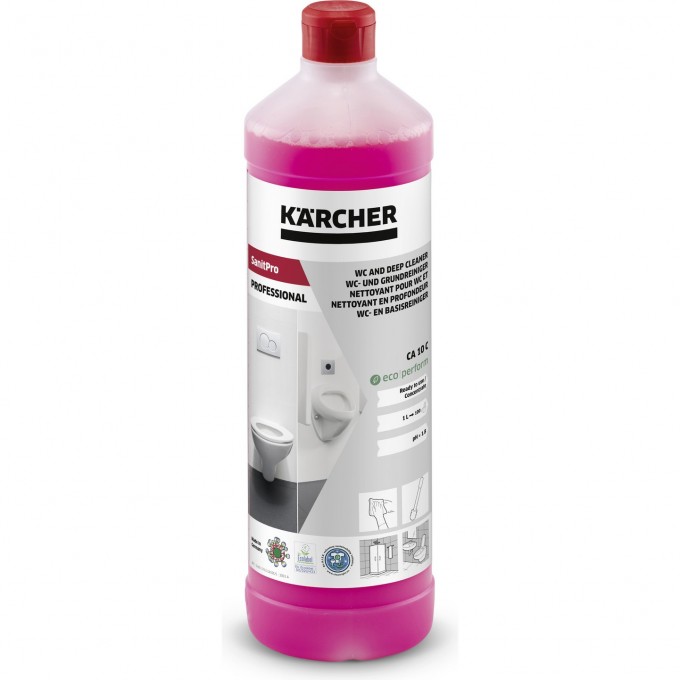 Средство для уборки в туалетах и общей чистки KARCHER SANITPRO CA 10 C ECO PERFORM 1л 569248 Средство для уборки в туалетах и общей чистки KARCHER SANITPRO CA 10 C ECO PERFORM 1л 569248