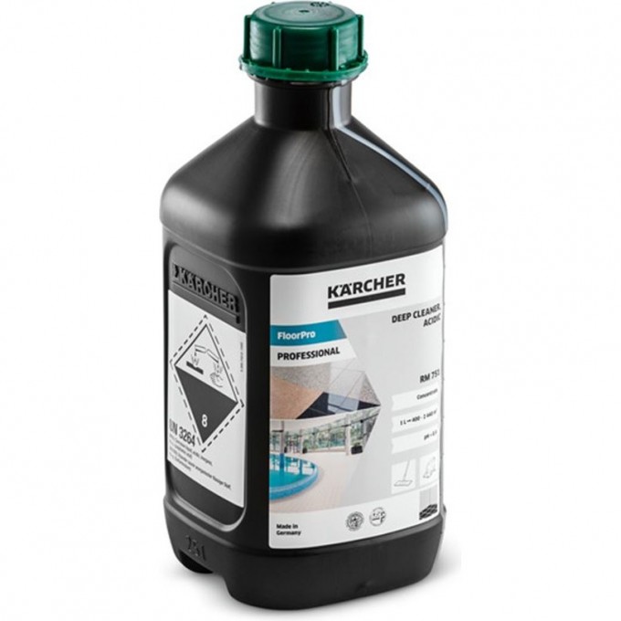 Средство для удаления цементных разводов KARCHER RM 751 ASF 2,5л 6.295-586 Средство для удаления цементных разводов KARCHER RM 751 ASF 2,5л 6.295-586