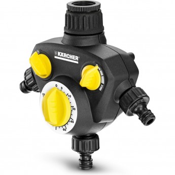 Таймер для полива KARCHER WT 2 с распределителем 3-х канальным G1 G3/4 для систем полива Таймер для полива KARCHER WT 2 с распределителем 3-х канальным G1 G3/4 для систем полива